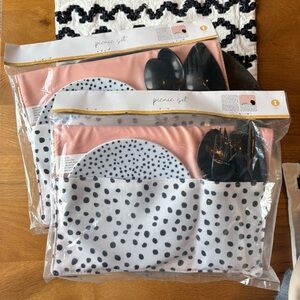 Target Dollar Spot Polka Dot Picnic Set with Pink Accents 2 Sets